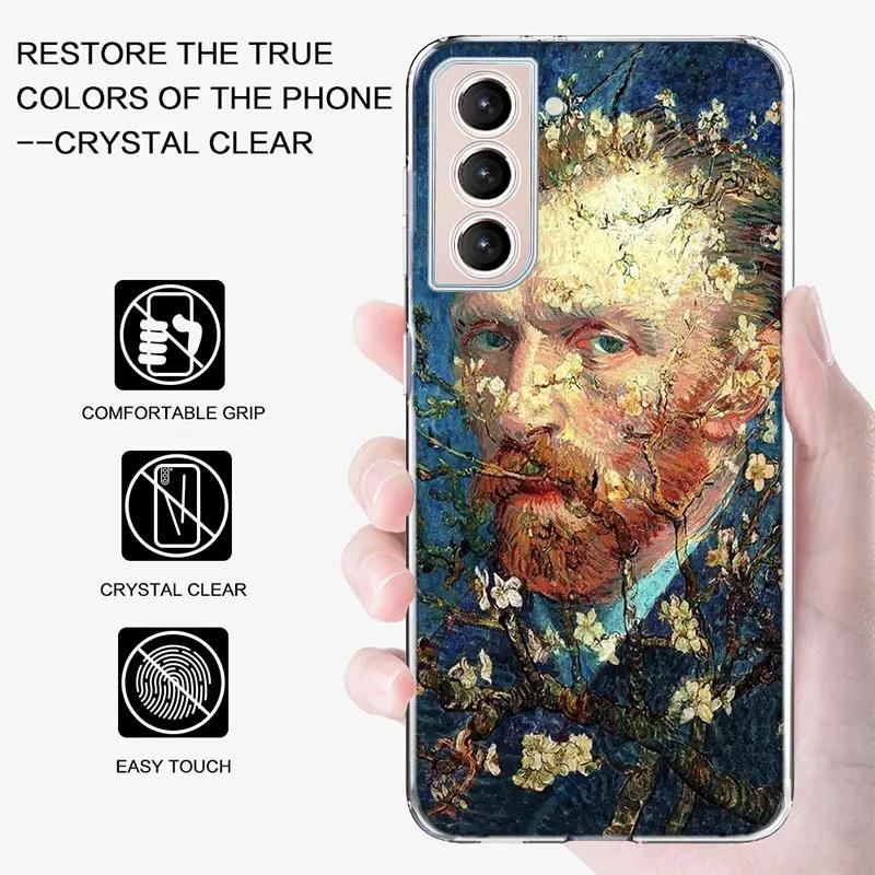 Van Gogh Oil Painting Phone Case For Samsung S25+ Edge Galaxy S24 FE S23 Ultra Capa Shell S22+ S21 Plus S20 FE Cover Silicone So