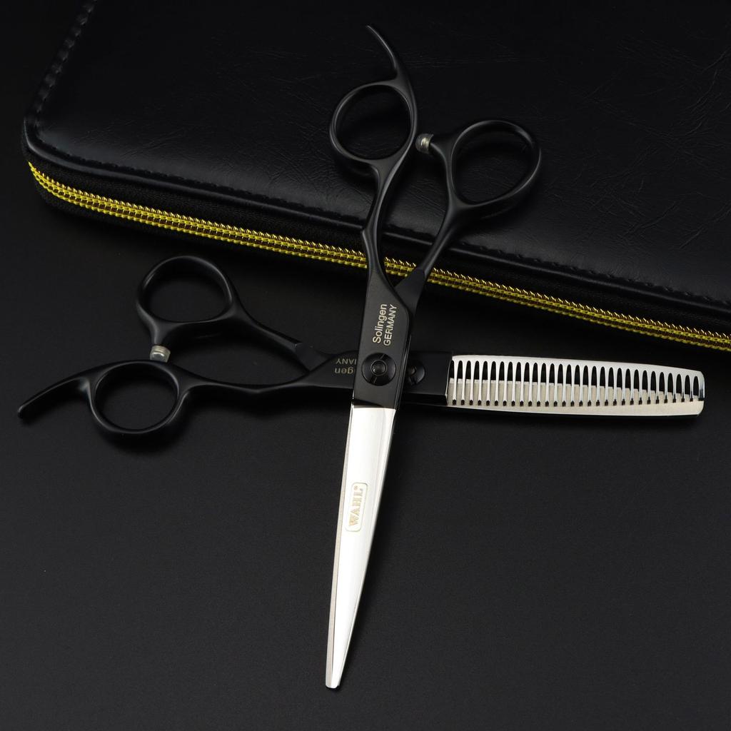 6.0 Inch Half Body Black, Waldorf Personality, Hair Scissors, Hair Scissors, Flat Scissors, Bangs Scissors, Thin Scissors