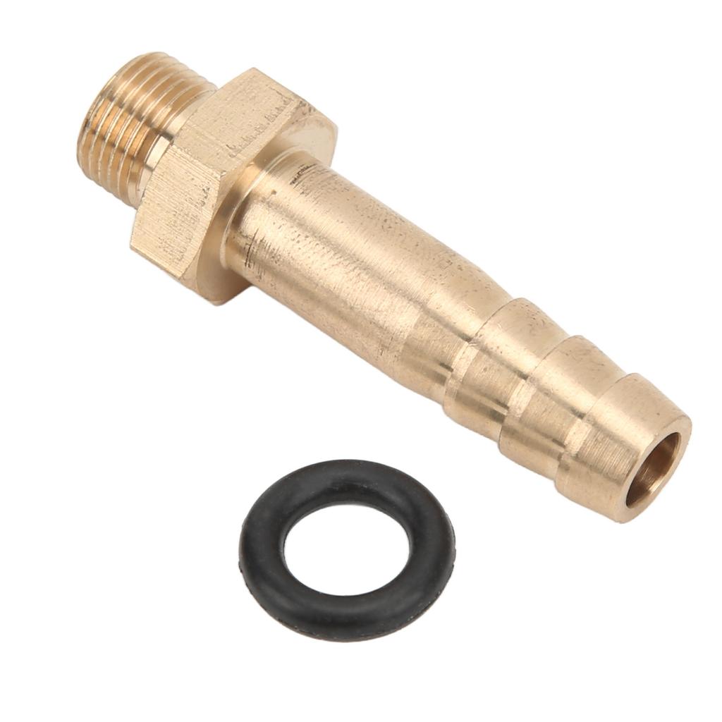 Gas Tank Adapter Aluminum Alloy 10mm Valve Fitting Parts with Two Rubber Rings for Outdoor Camping