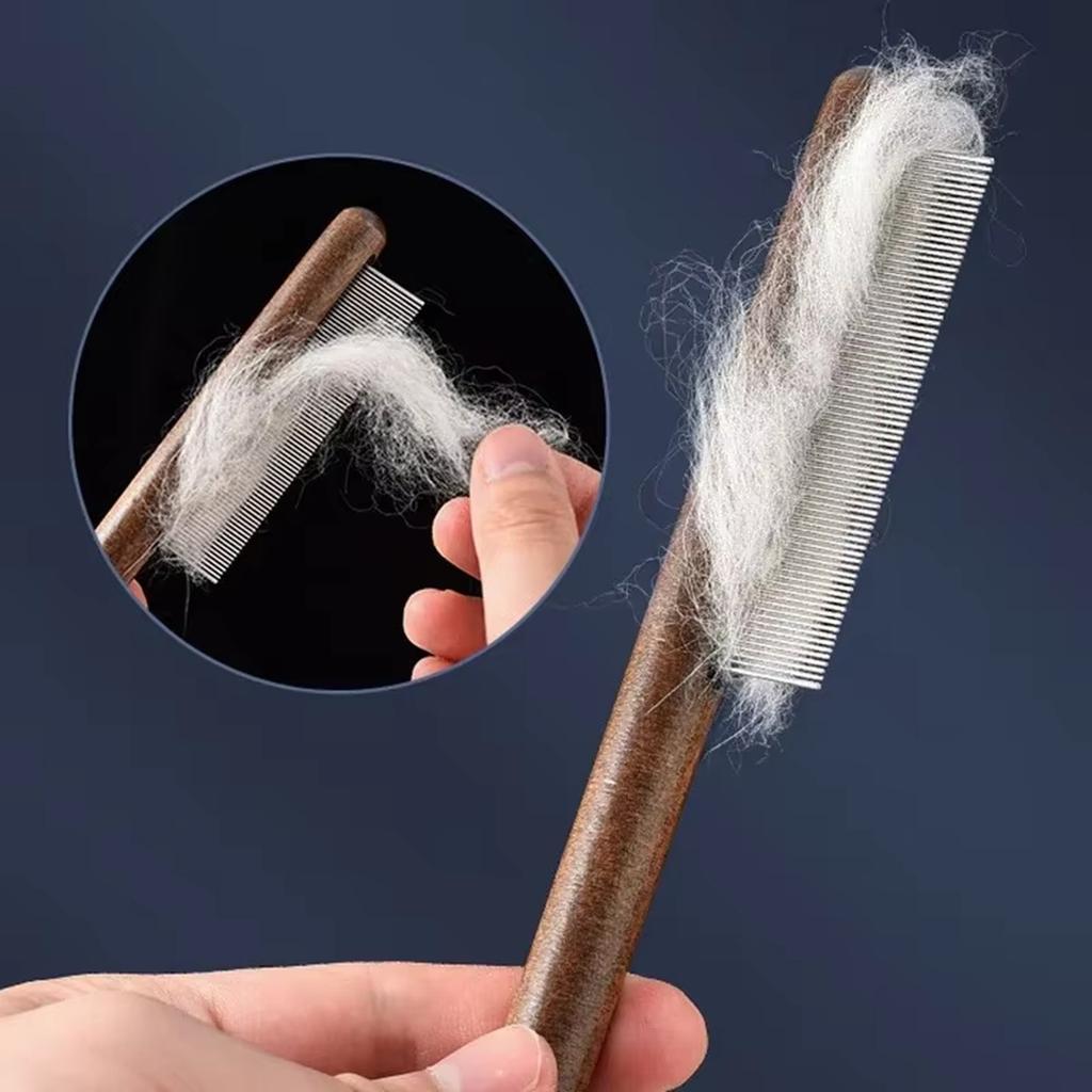 Multifunctional Pet Grooming Comb - 2023 New Fine-Tooth Stainless Steel Massage Comb for Dog and