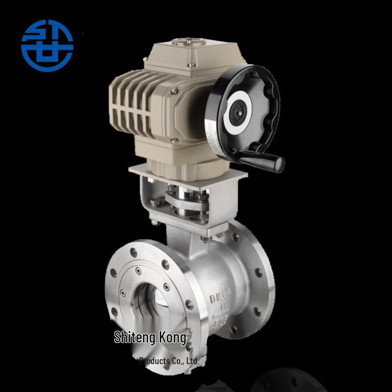 VQ671F-16C Stainless Steel Electric Flanged Pneumatic V-Port Control Ball Valve DN100
