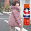Autumn Flora Women's Mid-Length Down Jacket with Real Fox Fur Trim