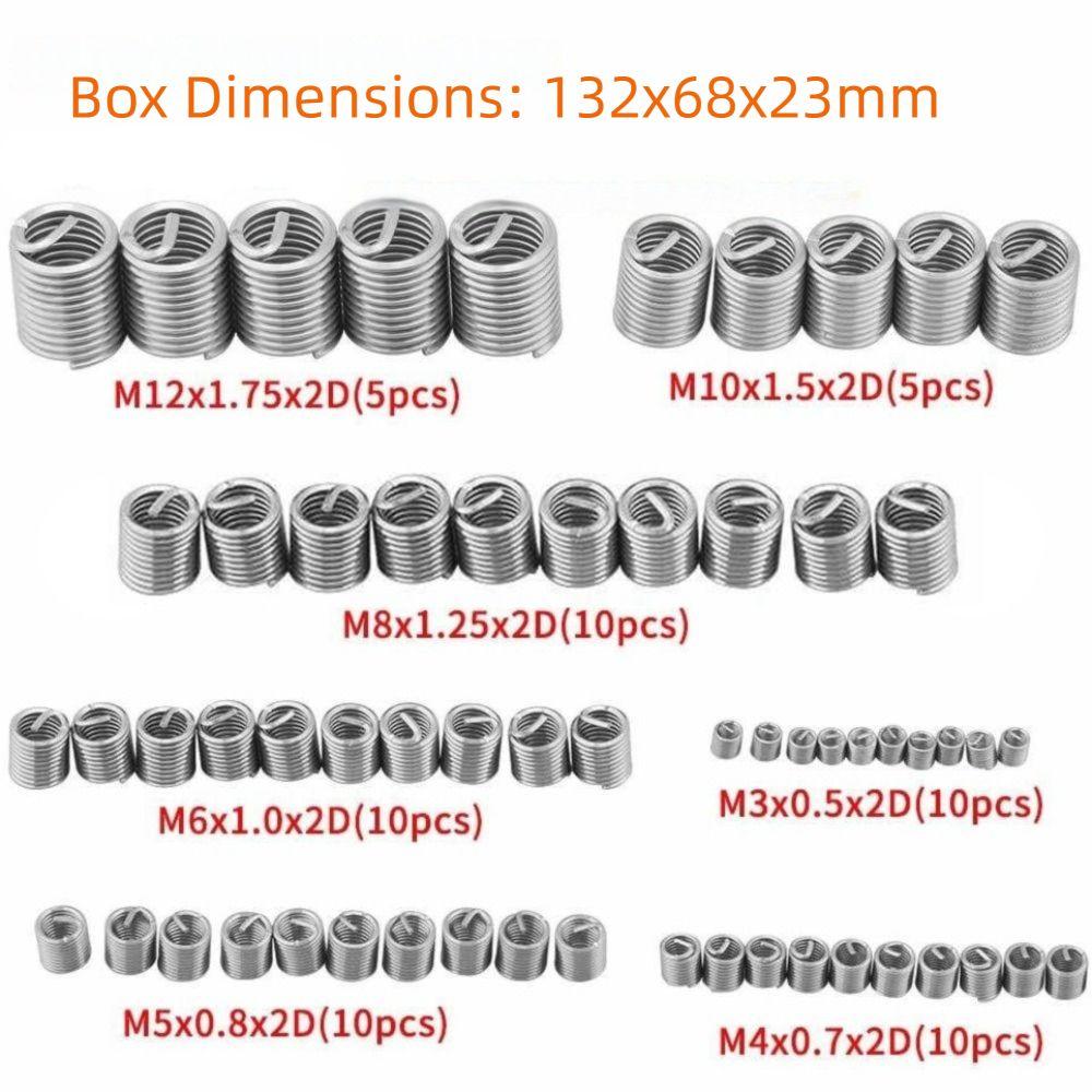 Super Strong Wire Thread Insert M3 M4 M5 M6 M8 M10 M12 Stainless Steel Screw Sleeve Industrial Use