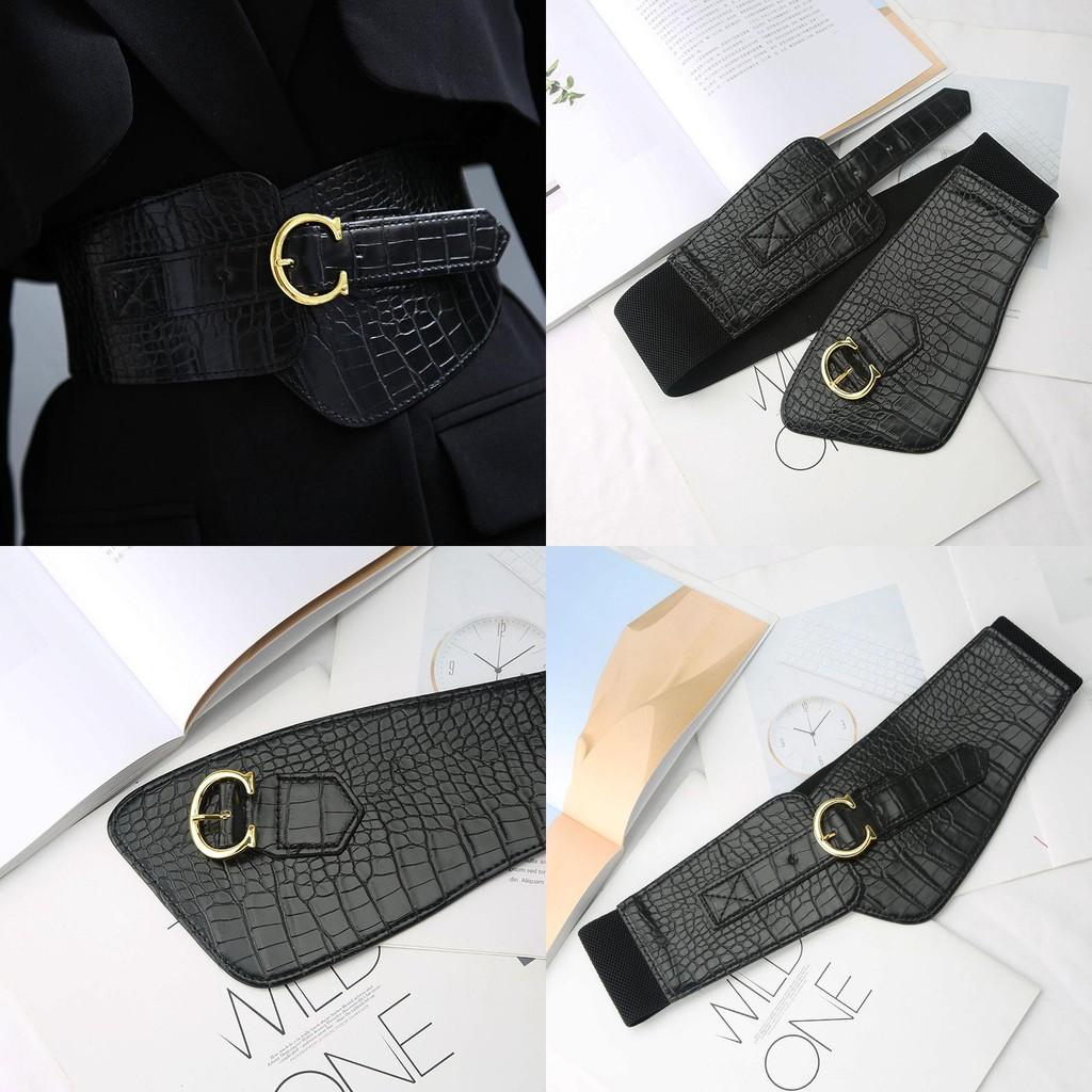 Elegant Womens Leather Belt For Dress And Coat With Elastic Waist Cinch For Office Wear