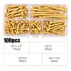 100/120/200Pcs Star Flat Head Rust Resistant Wood Fasteners Repair Tools Coarse Thread Deck Self Drilling Screws