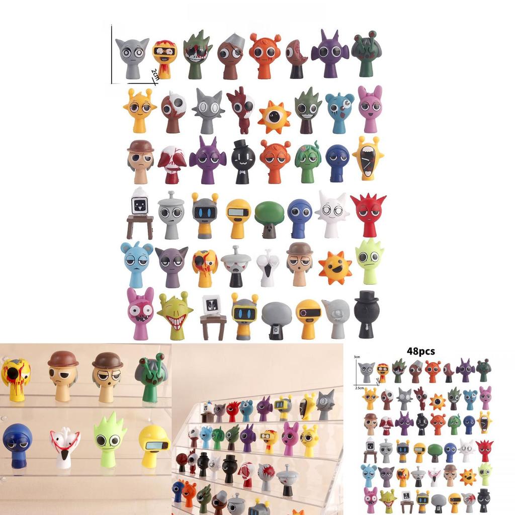 Sprunki Animal Music Box Collection Pvc Toy For Kids Playroom Decor