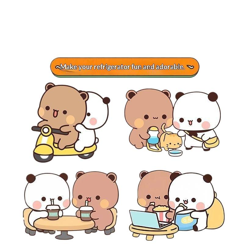 Cute Fridge Magnets Kawaii Bear Refrigerator Magnets Sticker Home Decor Sticker Creative Anime Home Accessories