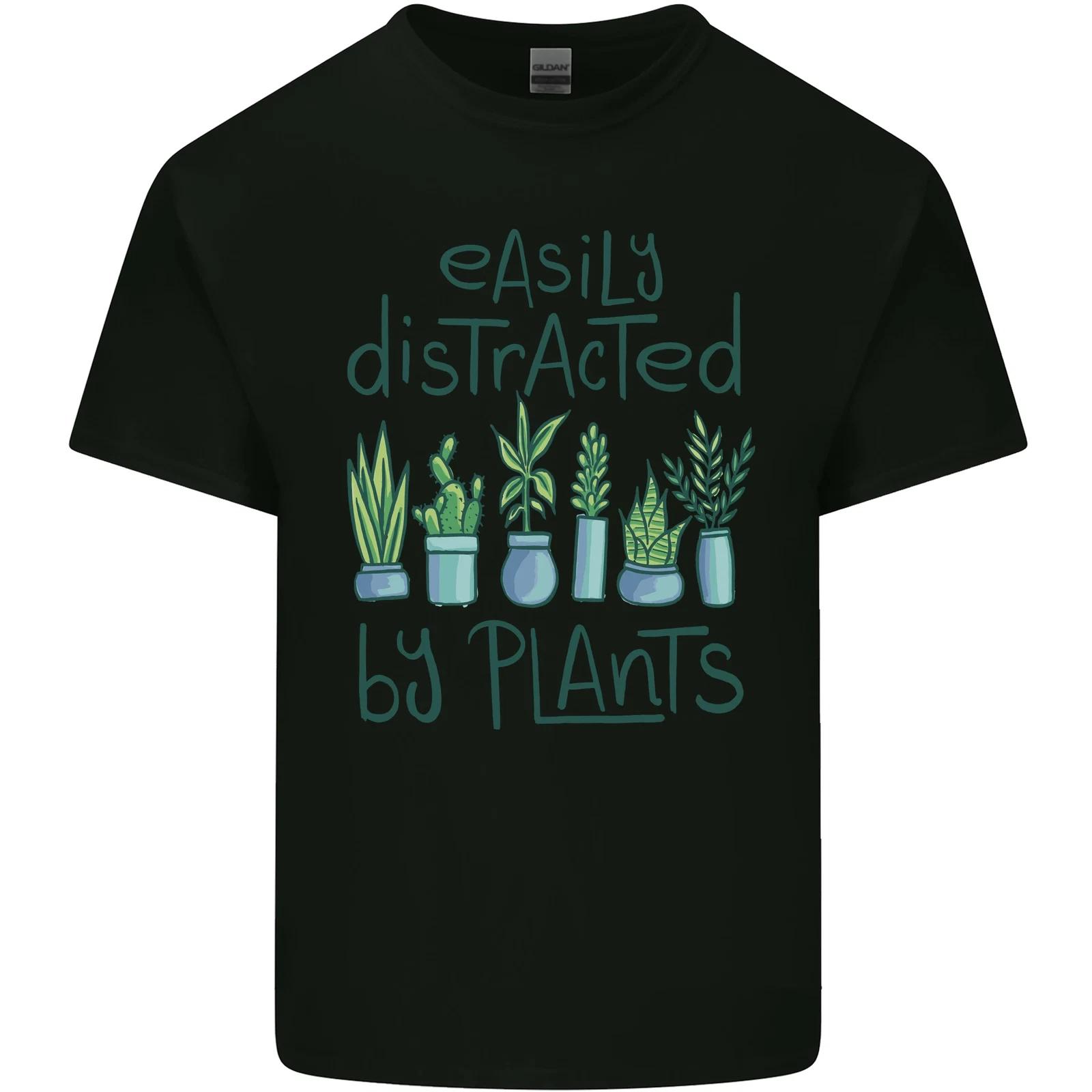 Easily Distracted by Plants Botanist Funny Kids T-Shirt Childrens 2XL