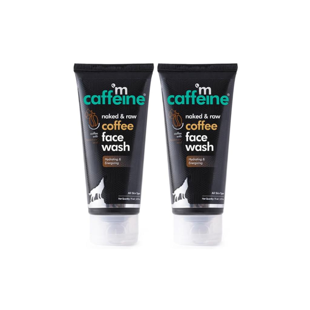 mCaffeine Tan Removal Coffee Face Wash for Men & Women | Daily Use Cleanser for Oily & Normal Skin 75ml X Pack of 2
