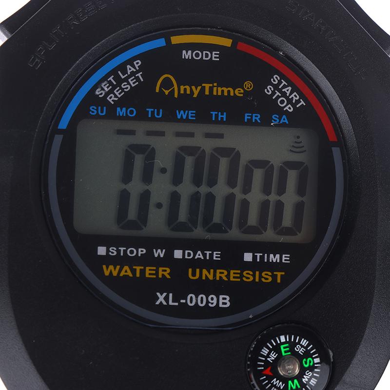 Waterproof Digital Lcd Chronograph Timer Counter Stopwatch Alarm With Strap