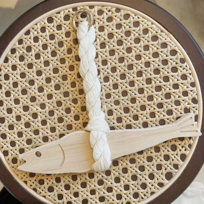 1PC Lightweight Wooden Fish Car Ornament Hangable with Bell Pollack Door Pendant Ultra-thin Fish Wall Art Bedroom