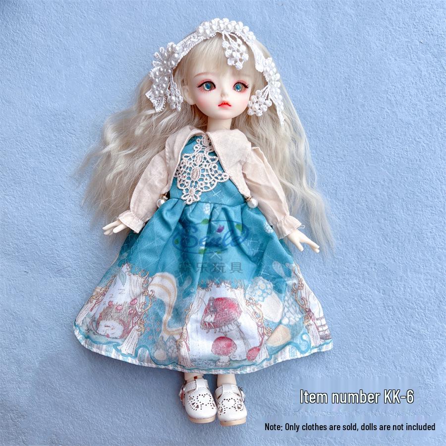 6-Punkt BJD Puppe 30cm Lolita Mädchen Kleiderset - Perfektes Geschenk