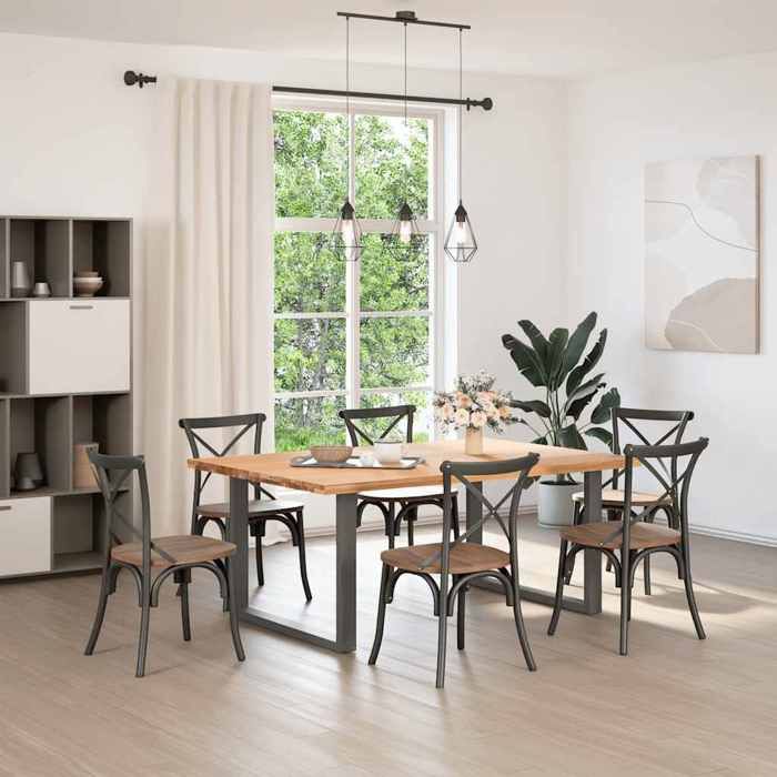 VidaXL Pieds de table à manger en U 2 pièces Anthracite 100 x (72-73) cm Acier 4013198