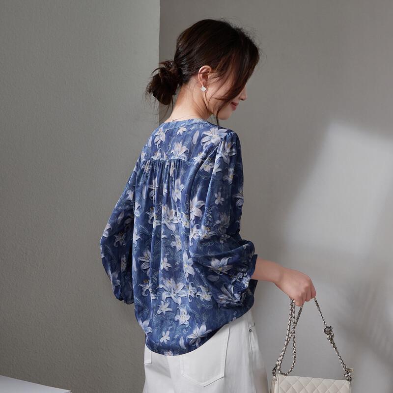 SOFSIL Lily Print Silk Blouse