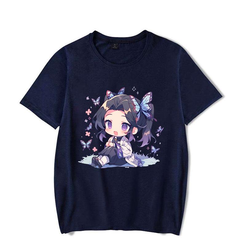 New Fashion New Anime T-shirt Cartoon Kochou Shinobu T-shirt Women Harajuku Streetwear T-shirt Casual Tops Tees