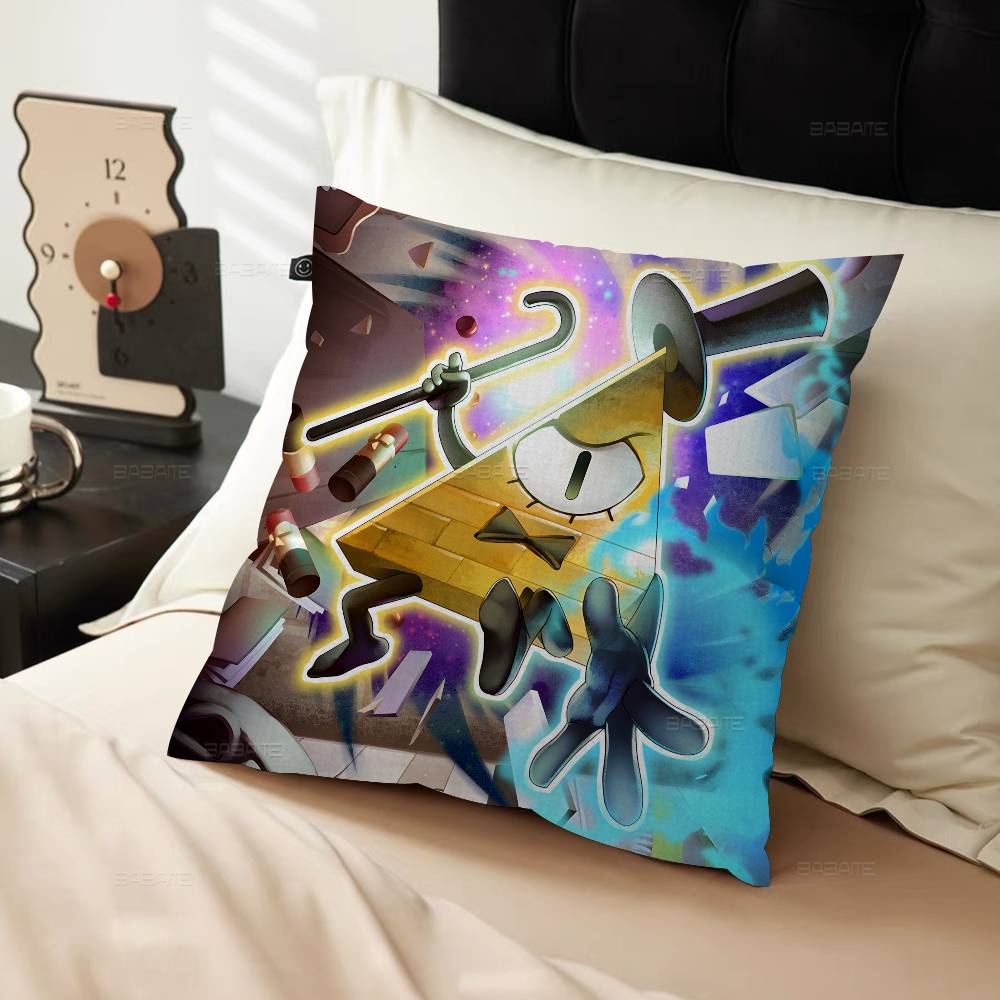 Gravity Falls Bill C-Cipher Cushion Cover Car Throw Pillow Case For Sofa Car Christmas Gift 40x40cm 45x45cm