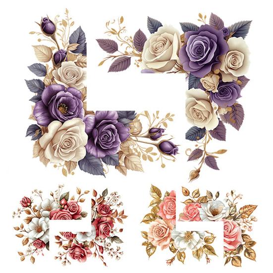 Removable Flower Switch Sticker Waterproof Peel And Stick Light Switch Decal for Living Room Bedroom Bathroom Kitchen Decor