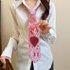 Printing Neck Tie Cherry Shirt Neckties Simple Y2K Neckties  Students