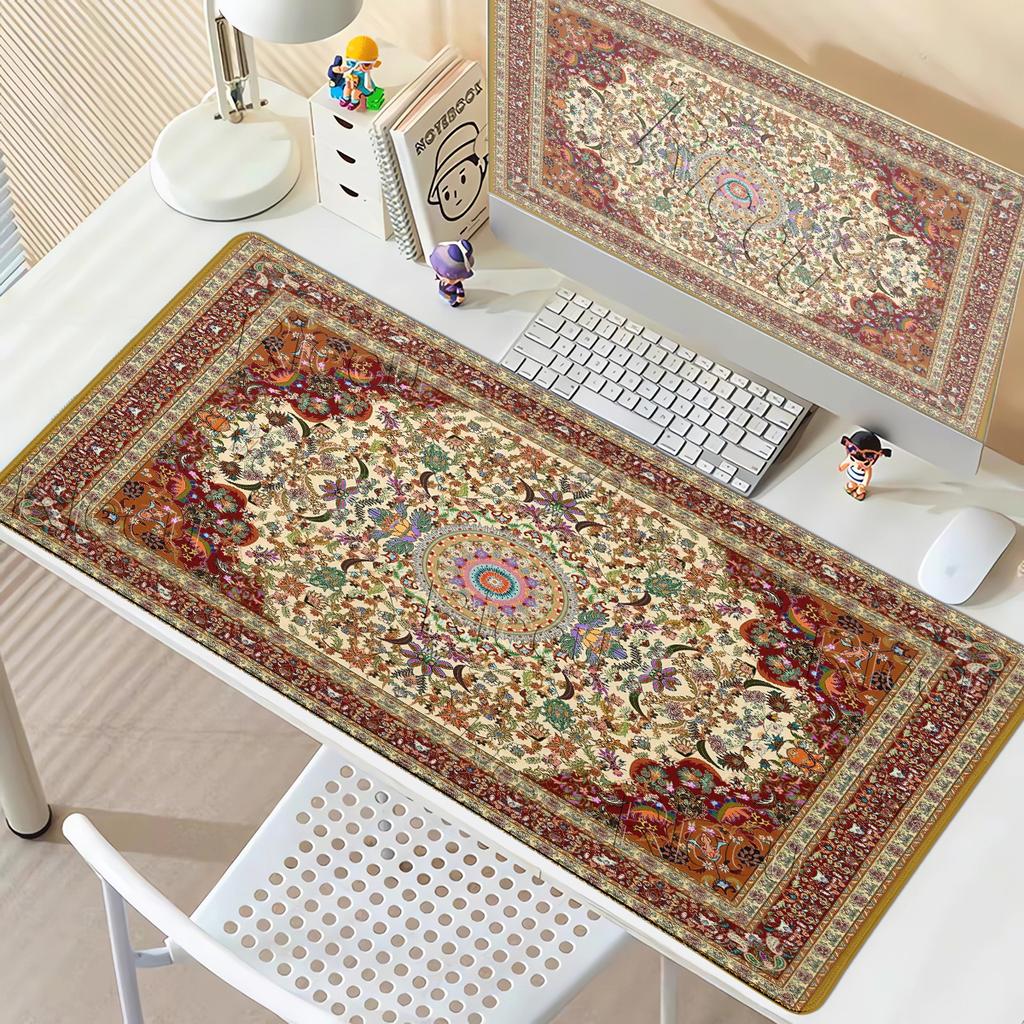 Retro Persian Carpet Pattern Mousepad Computer Gamer Rubber Keyboard Gaming Speed Mousemat Office Desk Accessries Free Shipping