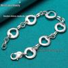 West Lake Beauty Silver Heart Charm Bracelet for Women