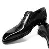 Business Dress British Men's Shoes Small Square Head High-end Cowhide Leather Shoes Men's Brock Three-joint Oxford Shoes
