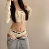 4PCS Women's Sexy Lace Mid-Rise Comfortable Sweet Briefs Triangle Shorts