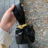 Fashion Designer Women's Small Handbag Soft Leather Pleated Ladies Mini Clutch Bag Female Party Evening Purses Bucket Bag