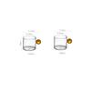 2/1PC 100ml Glass Cup Espresso Cups Home Glass Ball Handle Mini Coffee Latte Cup Tea Water Mug Steak Juice Bucket Table Decor