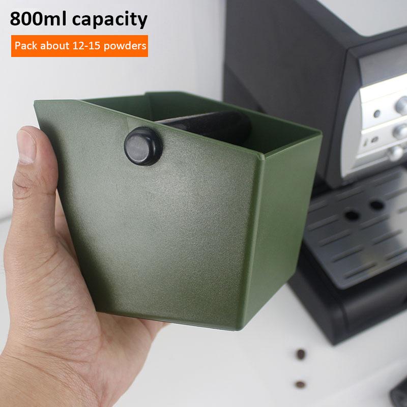800ML/450ML Coffee Knock Box Anti Slip Coffee Dump Bin Bucket Espresso Grounds Container Home Cafe Waste Bin Coffee Accessories