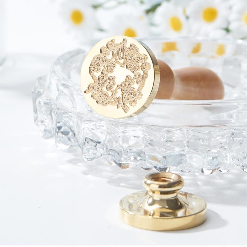 3Pcs Sealing Stamp Head Wax Stamp Head Brass Scrapbooking Stamp Head Emboss Sealings Waxes Seal Stamp Head Replacements