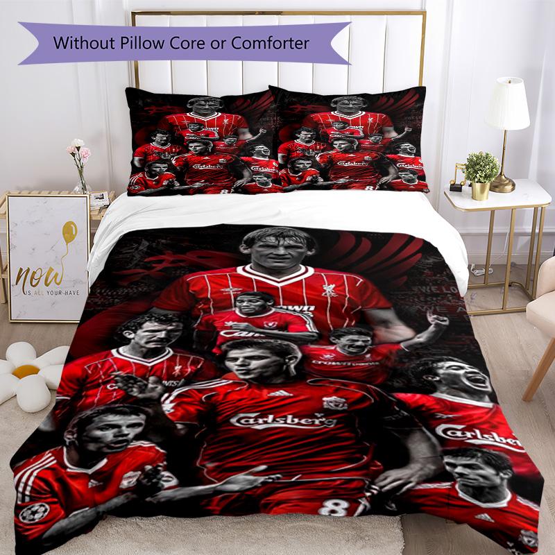 Liverpool Football Bedding Set Breathable Duvet Cover With Pillowcases Home Decoration Birthday Gift