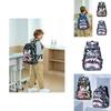 Kids Waterproof Nylon Backpack With Shark Print For Elementary School Use And Daily Carry