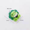 Green Poggle Ribbon Frog Acrylic Pendant Keychain Material