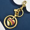 Rainbow Heart Metal Keychain Backpack Pendant Decoration Fashion Widget Trend