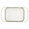 Over The Sink Colander Strainer Basket Stainless Steel For Kitchen Sink with Handles Fine Mesh Expandable Kitchen Essentials Rectangle Gold Less