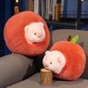 Cute Apple Pig Plush Doll - Cartoon Pet Pillow & Bedroom Ornament Gift