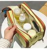 High-End Travel Makeup & Toiletry Bag with Colorblock Design - Large Capacity and Portable