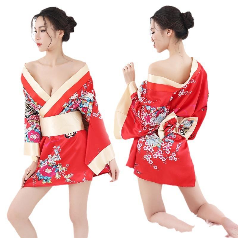 Japanese-style kimono sexy geisha Ikouri kimono pajamas, nightgowns, ninja cheongsam, mando girl