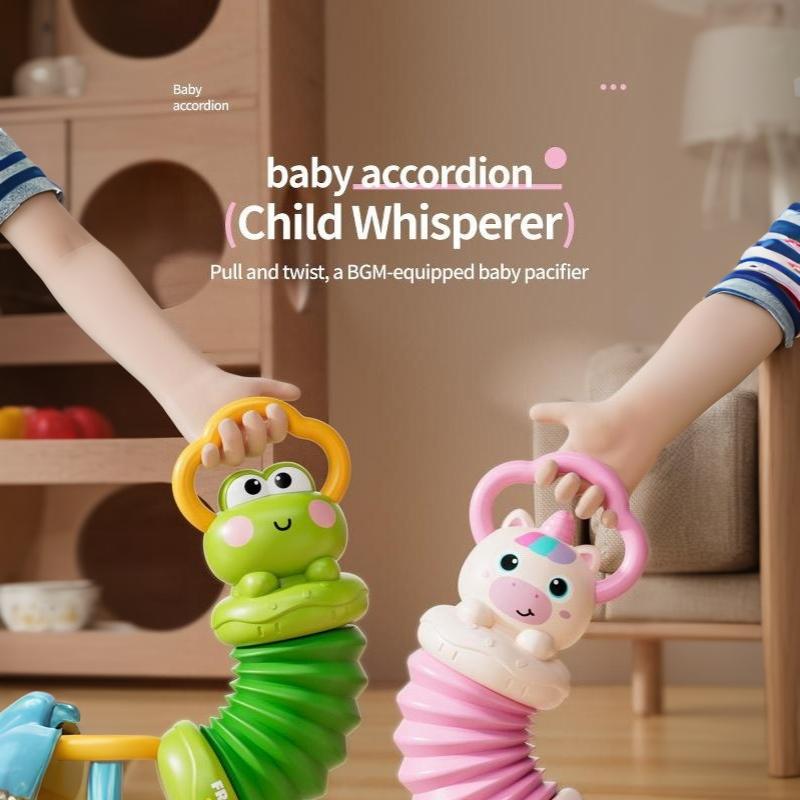 Baby Accordion Sensory Toy With Cute Frog Designs Soft Sound Effect For Infants Early Education Toddlers Play