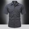 Summer Quick Dry Short-sleeved Shirt Men's Outdoor Loose Quick Dry Clothes Shirt Casual Mountaineering Fishing Shirt Thin Comfortable Men's Tops