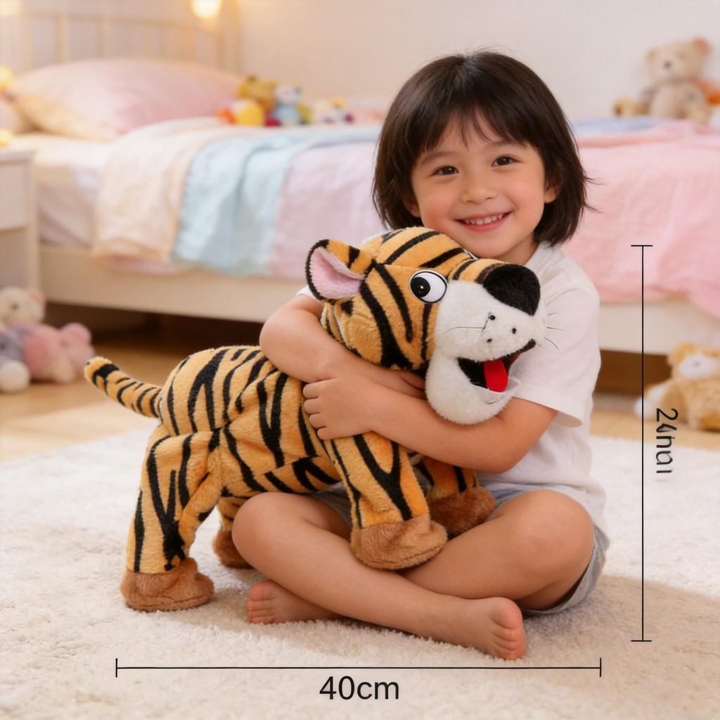 Plush Tiger Toy With Pp Cotton Filling For Children And Kids Gift