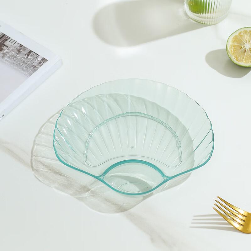 Kangxingda Plastic Transparent Snack Plates (Set of 5)