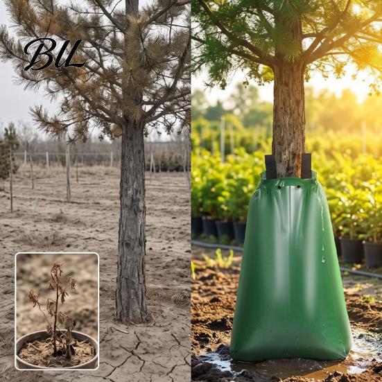 Landscape Tree Care 20 Gallon Watering Bag, Heavy Duty Slow Release Irrigation Large Capacity Waterer Reusable Drip Bag for Garden Trees Water Potted