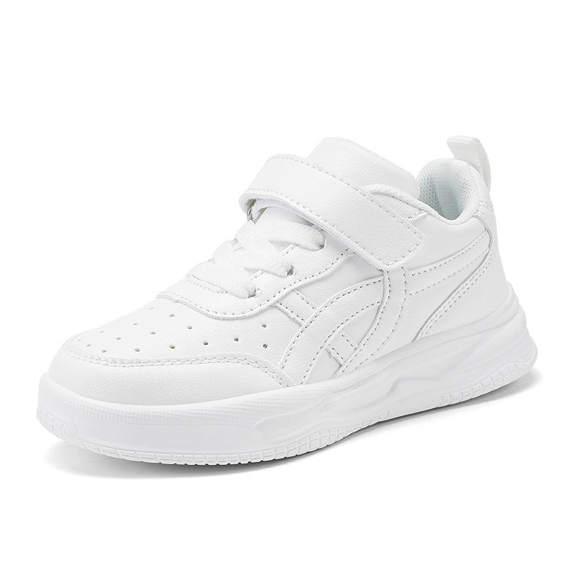 6116 children's board shoes, white shoes, spring low-top Velcro leather surface, male and female students, middle school children's running shoes, spo