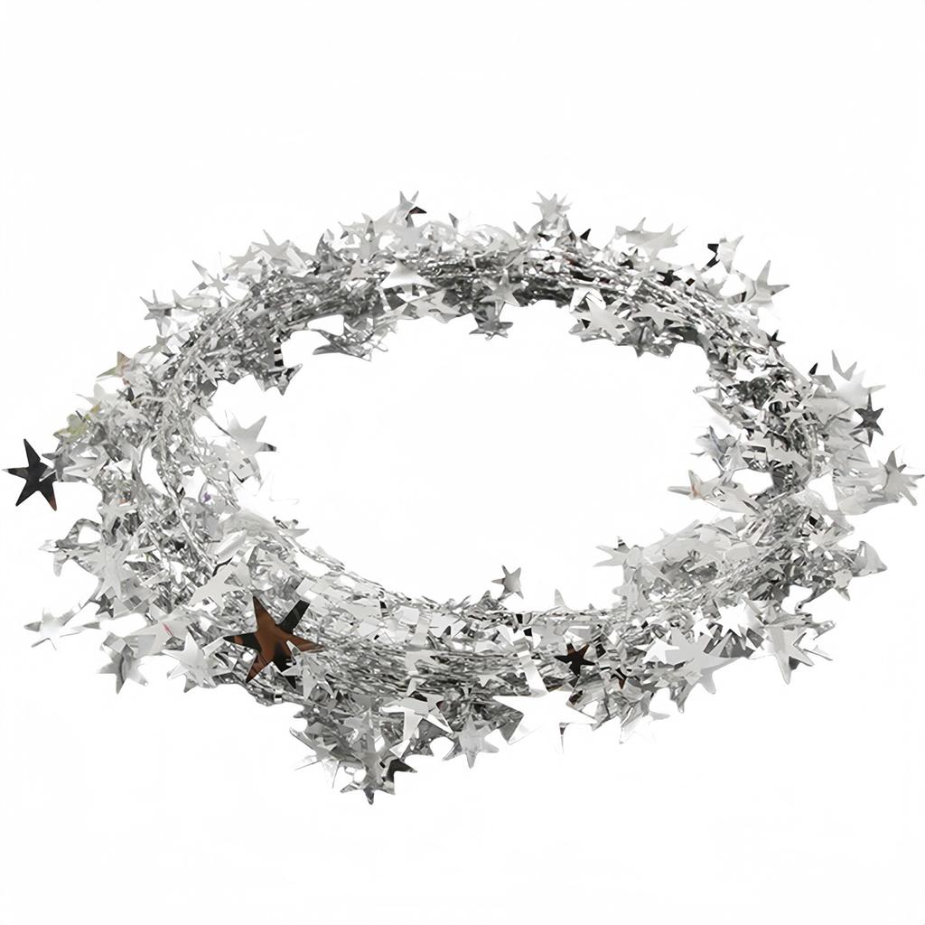 Christmas Tree Decor Party Decorations Tinsel Wire Stars