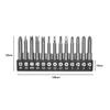 13-Piece Special Shape Screwdriver Bit Set, 50mm Hex Shank, Disassembly Tool Accessory