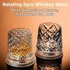 Premium Clear Whiskeys Glass with Rotating Base for Stress Reduction Crystal Cocktail WIne Glass Elegant Glassware Gift