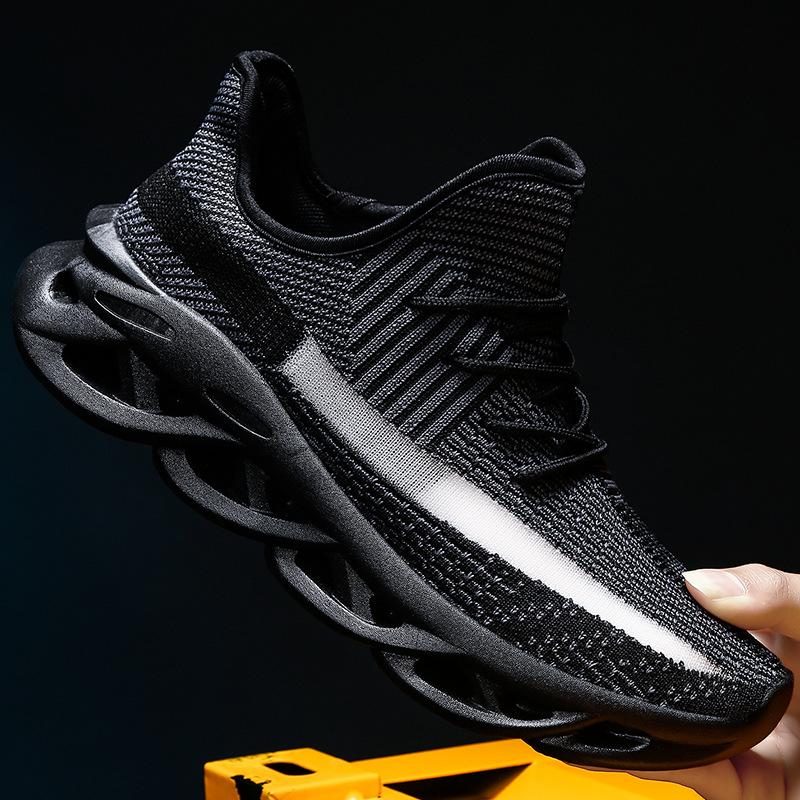 

Putian blade shoes men s spring and summer casual coconut shoes outdoor breathable fly-woven men s shoes single-net running mesh shoes 39 чёрный