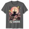 Kyoto Inspired Japanese Unisex T Shirt Tokyo Japan Temple Art Graphic Tee