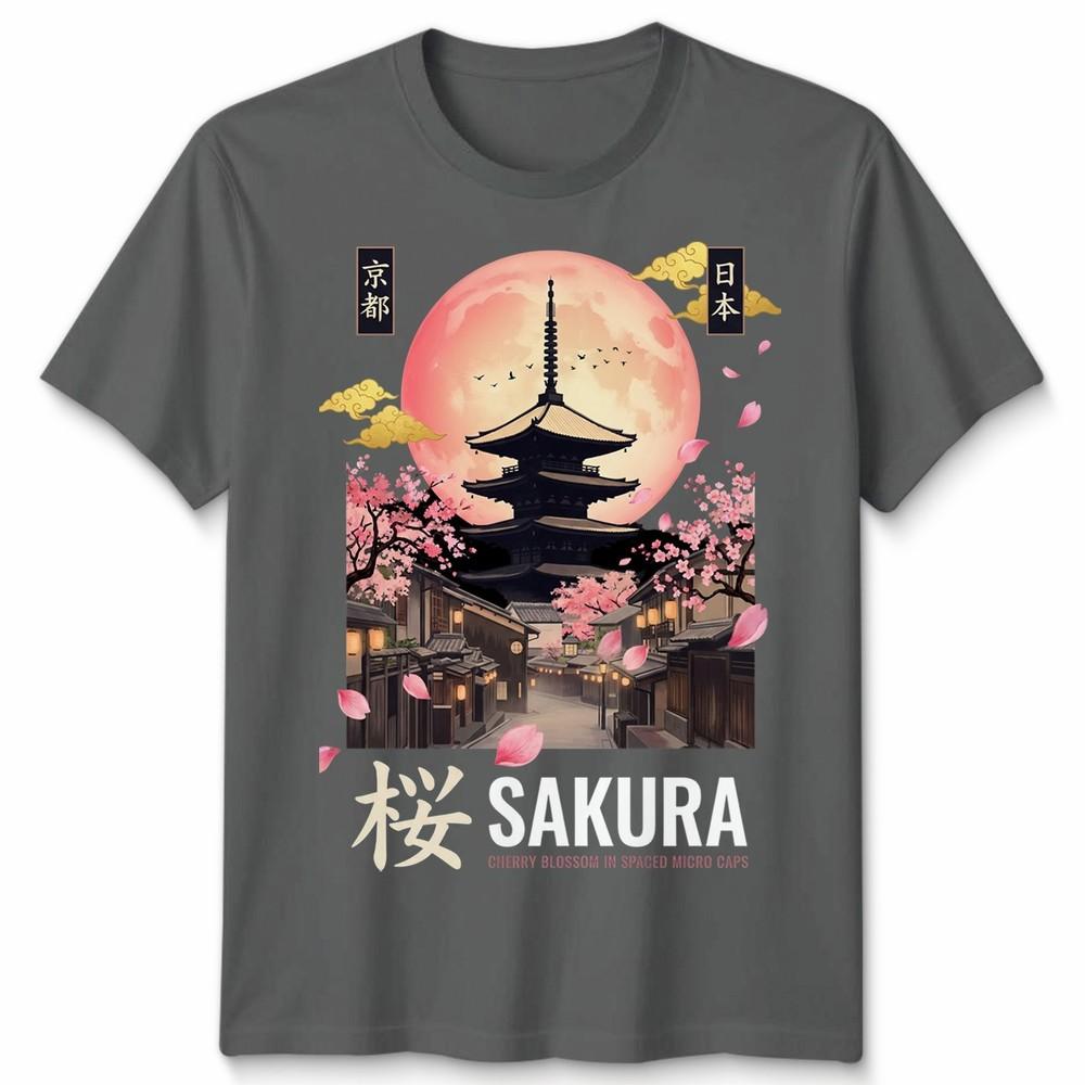 Kyoto Inspired Japanese Unisex T Shirt Tokyo Japan Temple Art Graphic Tee